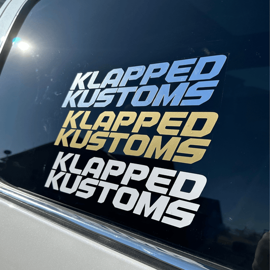 "KLAPPED" Decal - Klapped Kustoms