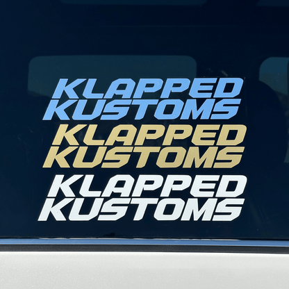 "KLAPPED" Decal - Klapped Kustoms